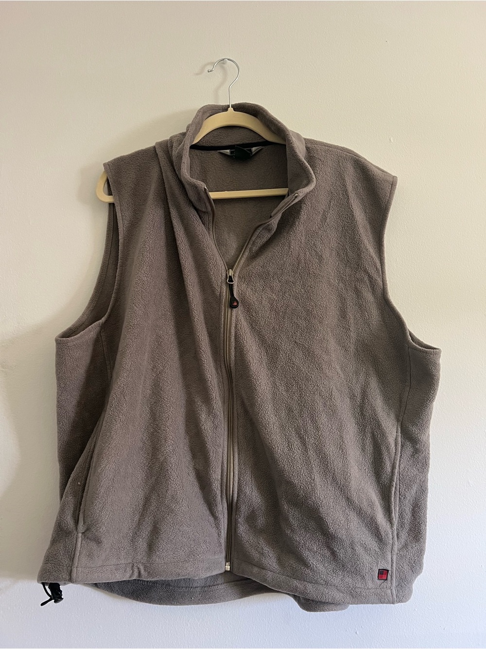 Woolrich Men's Taupe Fleece Vest - Full Zip